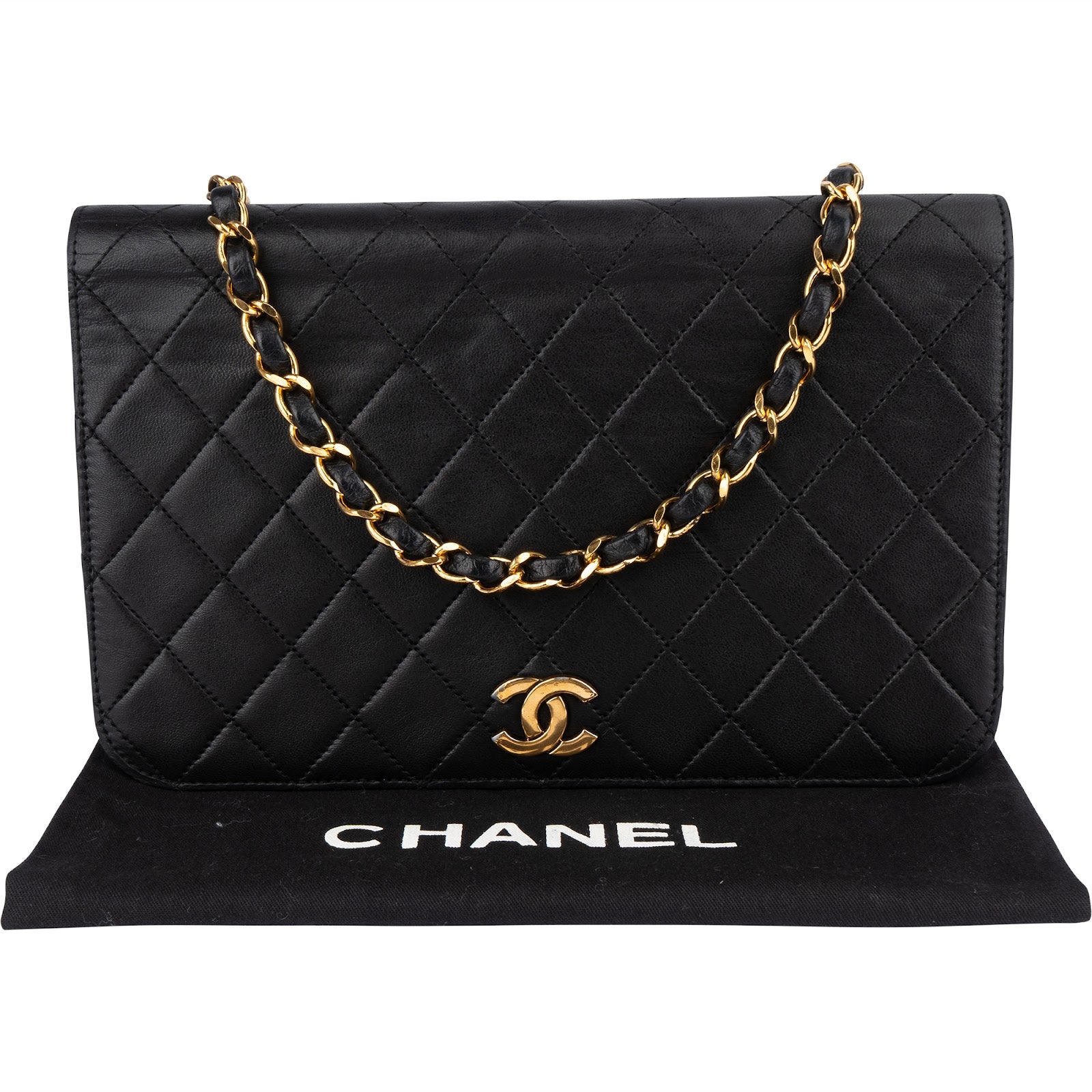 [🔄️B21 / F05] Chanel Quilted Lambskin Medium Single Flap Crossbody Bag - vintageandkickz