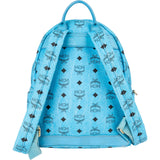 MCM Monogram Visetos Blue Stark Studded Stark 2 in 1 Backpack