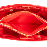 Miu Miu Red Leather Vitello Shine Tote Handbag