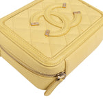 Chanel Quilted Caviar Leather CC Filigree Crossbody Bag - vintageandkickz