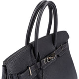 Hermès Dark Navy Bleu Togo Leather Palladium Birkin 30 Handbag