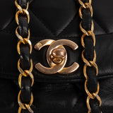 Chanel Quilted Lambskin 24K Gold Diana Single Flap Crossbody Bag