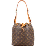Louis Vuitton Monogram Canvas Sac Noé Petit Shoulder Bag