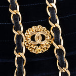 Chanel Chevron Velvet Half Moon Single Flap Crossbody Bag xxverschluss erneuern - vintageandkickz