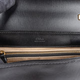 Chloé Black Leather and Suede C Crossbody Bag