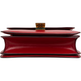 Céline Red Calfskin Classic Medium Box Crossbody Bag
