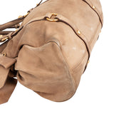 Miu Miu Brown Suede Bow Satchel Handbag
