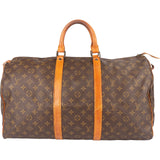 Louis Vuitton Monogram Canvas Keepall 50 Travel Bag