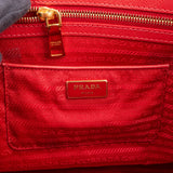 Prada Red Saffiano Leather Galleria Tote Handbag