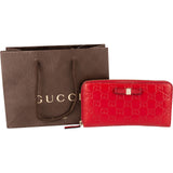 Gucci Microguccissima Leather Bow Zip Around Wallet