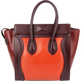 Céline Tricolor Leather Luggage Handbag