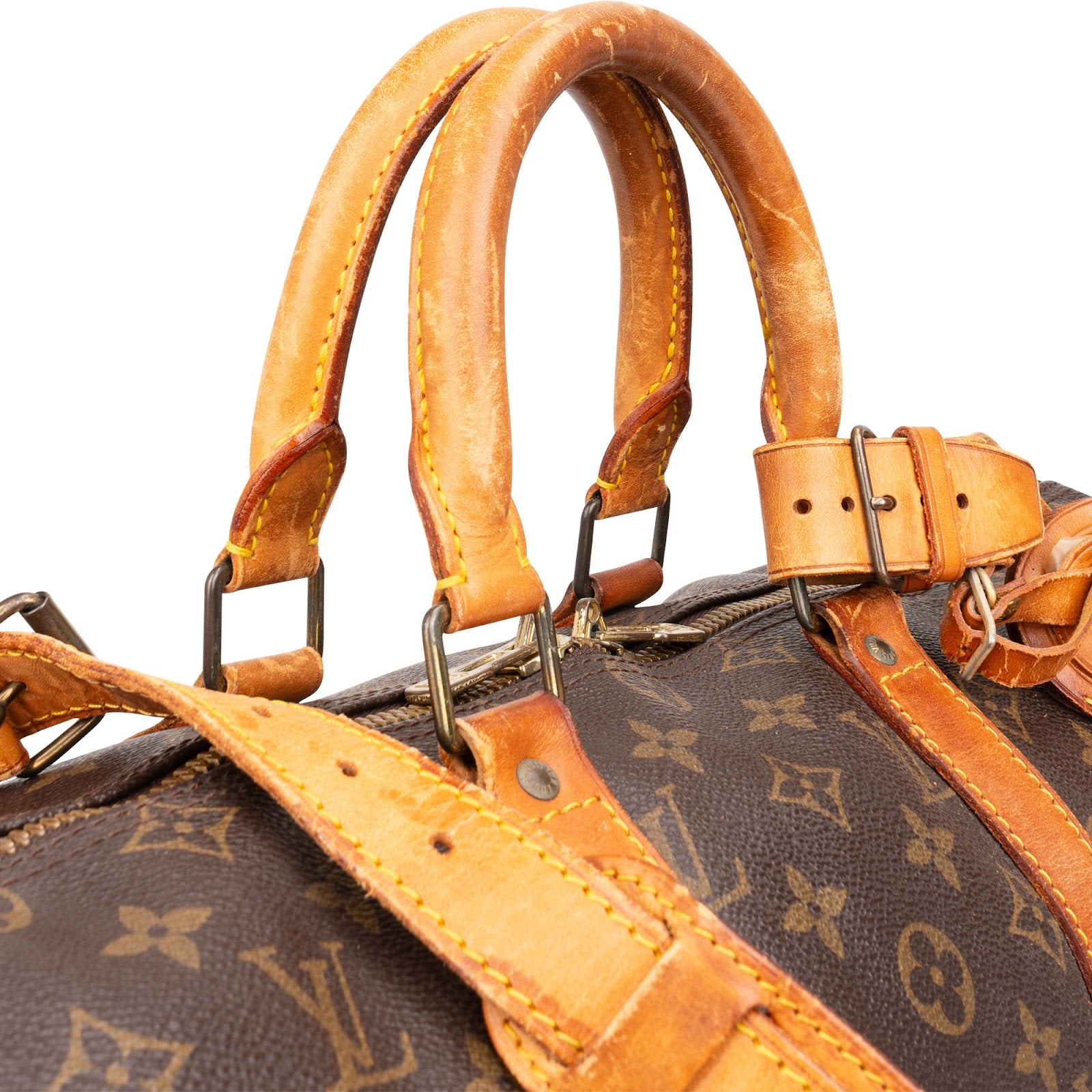 [🔄️B07 / F10] Louis Vuitton Monogram Canvas Keepall 55 Bandoulière Travel Bag - vintageandkickz