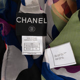 Chanel Multicolor Printed Silk Black Wool Lining Jacket (FR 36 / DE 34)