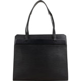 Louis Vuitton Noir Epi Leather Croisette PM Tote Handbag