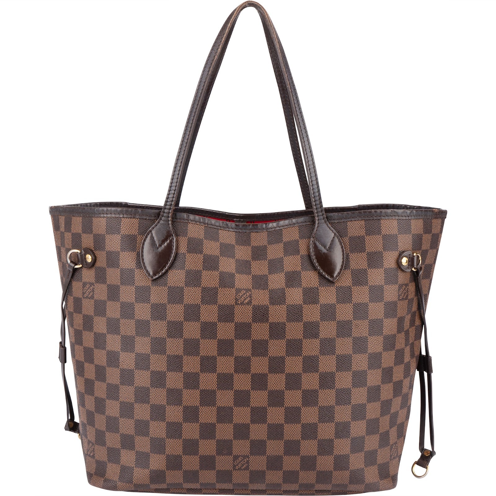 Louis Vuitton Monogram Damier Ebene Neverfull MM Shoulder Bag - vintageandkickz