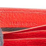 Gucci Pebbled Leather Interlocking GG Wallet On Chain Crossbody Bag