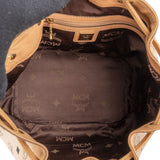 MCM Monogram Visetos Drawstring Bucket Crossbody Bag
