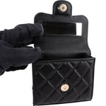 Chanel Quilted Lambskin Mini Single Flap with Top Handle Crossbody Bag - vintageandkickz