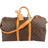 Louis Vuitton Monogram Canvas Keepall 50 Bandoulière Travel Bag