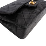 Chanel Quilted Lambskin 24K Gold Small Double Flap Shoulder Bag