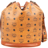 MCM Monogram Visetos Drawstring Bucket Crossbody Bag