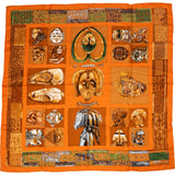 Hermès Les Masques Silk 90 Scarf Tuch