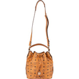 MCM Monogram Visetos Drawstring Bucket Handbag