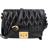 Miu Miu Quilted Vitello Shine Leather Small Coffer Crossbody Bag