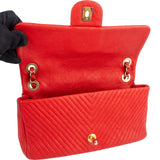 Chanel Chevron Calfskin Single Flap Crossbody Bag