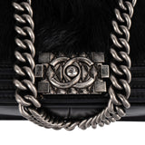 Chanel Goat Hair Medium Boy Single Flap Crossbody Bag