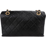 Chanel Quilted Lambskin Chain Spellout Letters Single Flap Crossbody Bag