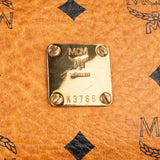 MCM Brown Leather Visetos Kelly Style Top Handle Handbag