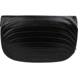 Chanel Quilted Lambskin Half Moon 24K Gold Single Flap Shoulder Bag
