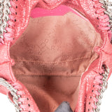 Stella McCartney Metallic Shaggy Small Falabella Fold Over Tote Crossbody Handbag