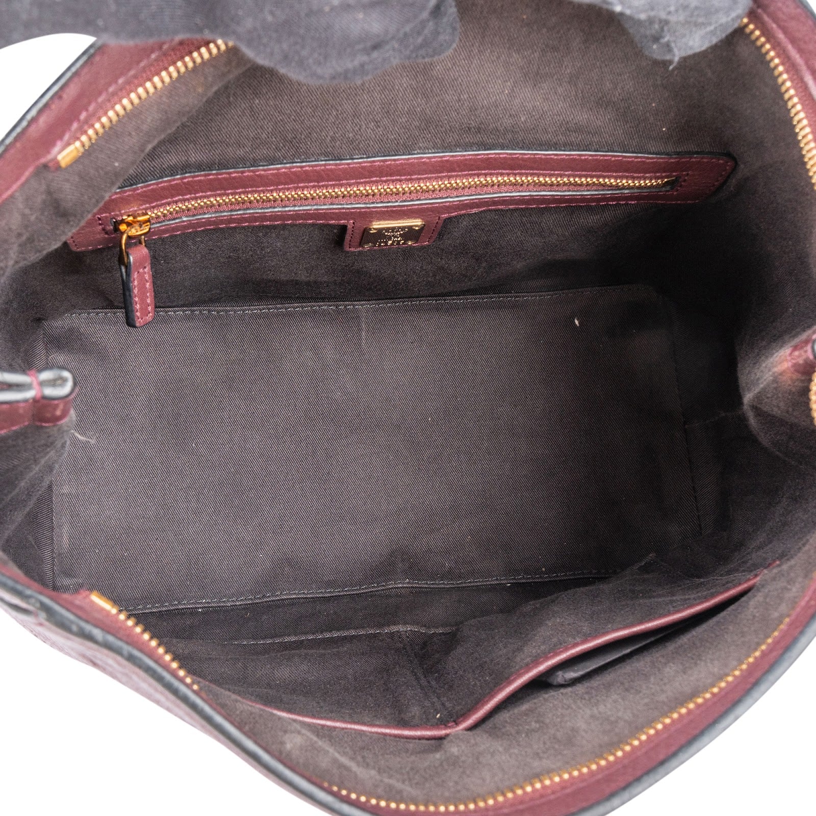 [🔄️B24 / F05] MCM Monogram Visetos Leather Milla Hobo Shoulder Bag - vintageandkickz
