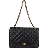 Chanel Quilted Lambskin Maxi Single Flap Crossbody Bag