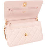 Chanel Quilted Lambskin Adjustable Ball Wallet On Chain Crossbody Bag