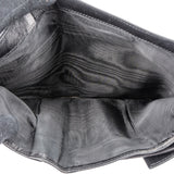 Prada Black Saffiano Triangle Leather Wallet