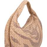 Bottega Ventea Intrecciato Leather Zebra Print Belly Shoulder Bag