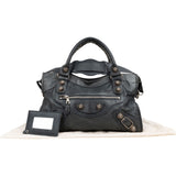 Balenciaga Dark Grey Arena Leather Classic City Handbag