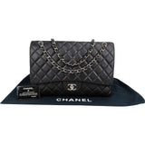 Chanel Quilted Lambskin Palladium Maxi Single Flap Crossbody Bag