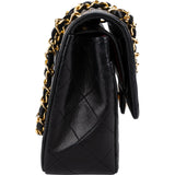 Chanel Quilted Lambskin 24K Gold Small Double Flap Shoulder Bag