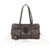 Prada Matelassé Nappa Leather Gaufre Coffer Satchel Shoulder Bag