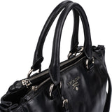 Prada Black Vitello Leather Top Handle Handbag