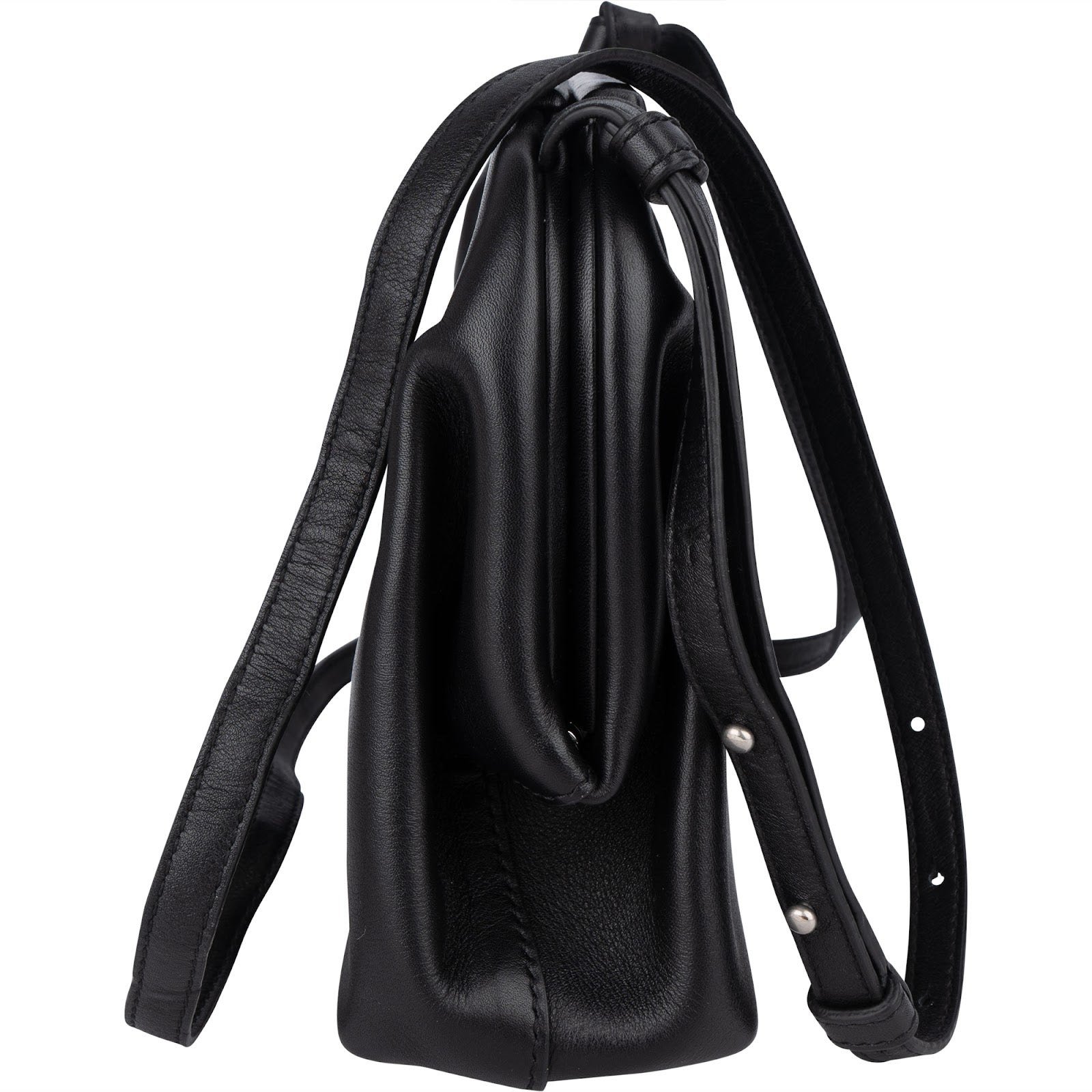 Bottega Veneta Leather Small The Point Handbag - vintageandkickz
