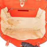 Valentino Garavani Red Leather Rockstud Shopper Handbag