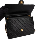 Chanel Quilted Lambskin 24K Single Flap Shoulder Bag