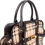 Burberry Haymarket Check Minford Satchel Handbag - vintageandkickz