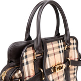 Burberry Haymarket Check Minford Satchel Handbag - vintageandkickz