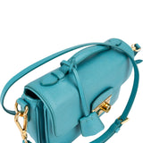 Prada Saffiano Lux Leather Lock Crossbody Handbag